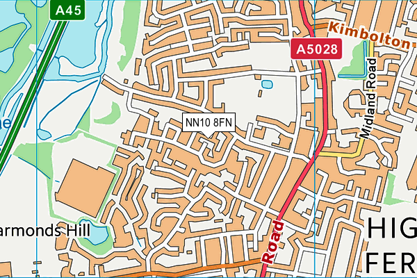 NN10 8FN map - OS VectorMap District (Ordnance Survey)