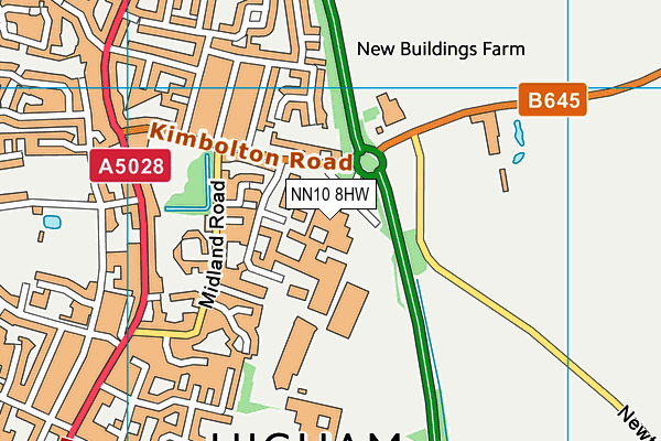 NN10 8HW map - OS VectorMap District (Ordnance Survey)