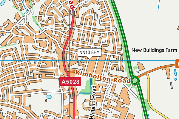 NN10 8HY map - OS VectorMap District (Ordnance Survey)