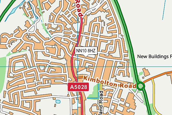 NN10 8HZ map - OS VectorMap District (Ordnance Survey)
