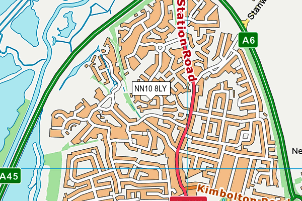 NN10 8LY map - OS VectorMap District (Ordnance Survey)