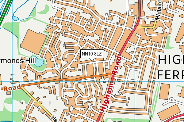 NN10 8LZ map - OS VectorMap District (Ordnance Survey)
