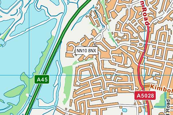 NN10 8NX map - OS VectorMap District (Ordnance Survey)
