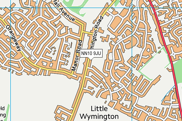 NN10 9JU map - OS VectorMap District (Ordnance Survey)