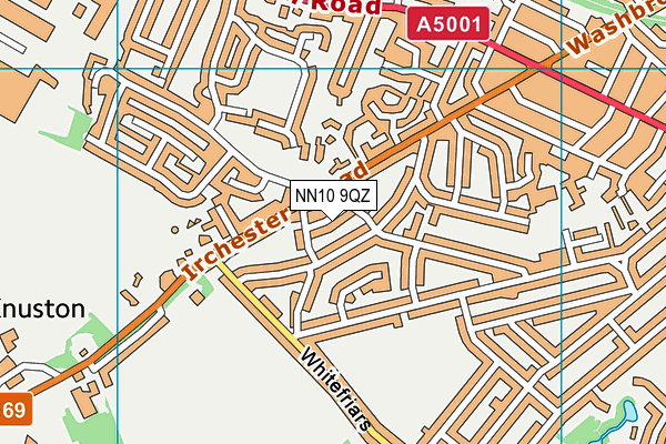 NN10 9QZ map - OS VectorMap District (Ordnance Survey)