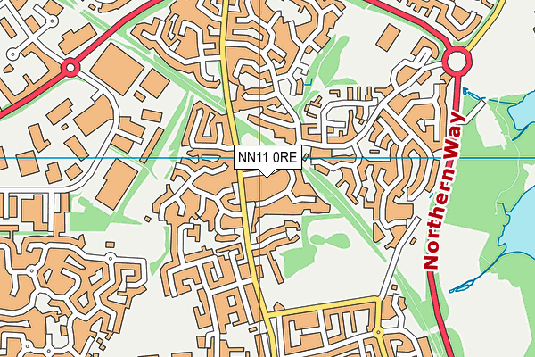 NN11 0RE map - OS VectorMap District (Ordnance Survey)