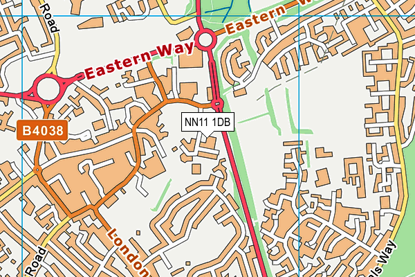 NN11 1DB map - OS VectorMap District (Ordnance Survey) NN11 1DB map - OS VectorMap District (Ordnance Survey)