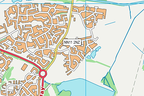 NN11 2NZ map - OS VectorMap District (Ordnance Survey) NN11 2NZ map - OS VectorMap District (Ordnance Survey)
