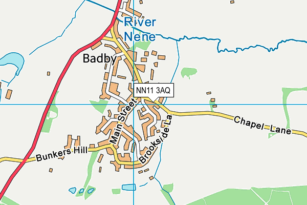 NN11 3AQ map - OS VectorMap District (Ordnance Survey)