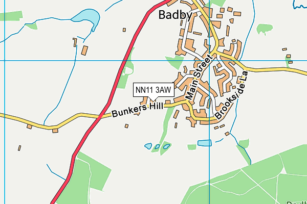 NN11 3AW map - OS VectorMap District (Ordnance Survey)