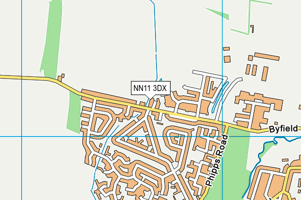 NN11 3DX map - OS VectorMap District (Ordnance Survey) NN11 3DX map - OS VectorMap District (Ordnance Survey)