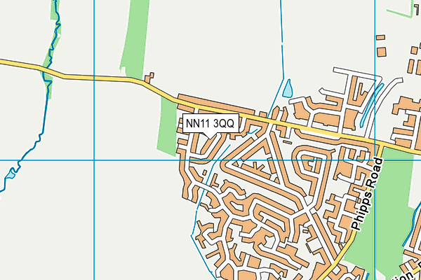NN11 3QQ map - OS VectorMap District (Ordnance Survey) NN11 3QQ map - OS VectorMap District (Ordnance Survey)