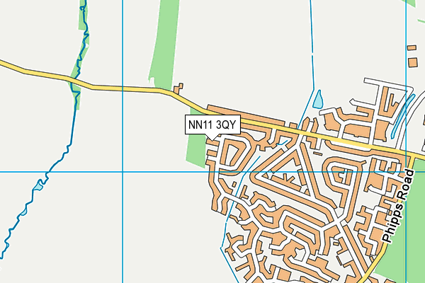 NN11 3QY map - OS VectorMap District (Ordnance Survey) NN11 3QY map - OS VectorMap District (Ordnance Survey)