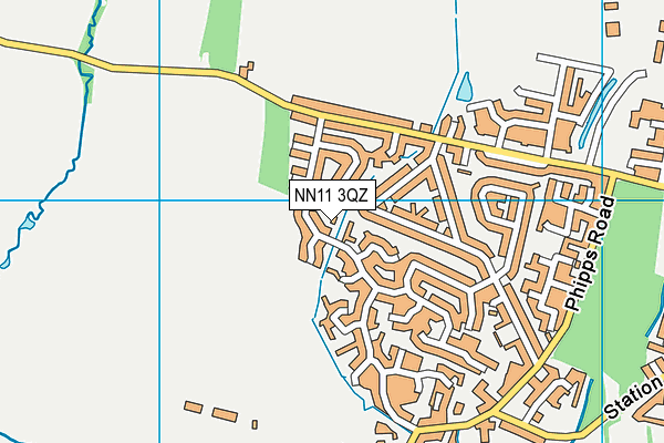 NN11 3QZ map - OS VectorMap District (Ordnance Survey) NN11 3QZ map - OS VectorMap District (Ordnance Survey)