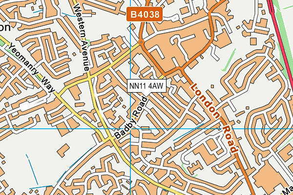 NN11 4AW map - OS VectorMap District (Ordnance Survey) NN11 4AW map - OS VectorMap District (Ordnance Survey)