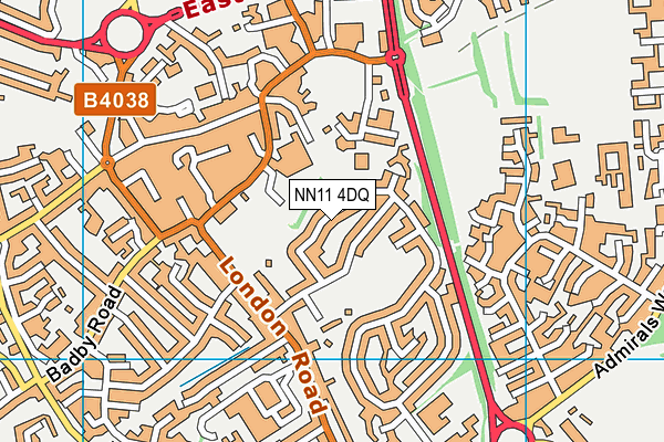 NN11 4DQ map - OS VectorMap District (Ordnance Survey) NN11 4DQ map - OS VectorMap District (Ordnance Survey)