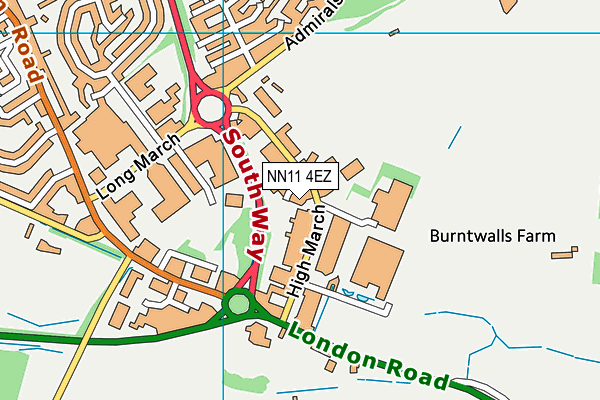 NN11 4EZ map - OS VectorMap District (Ordnance Survey) NN11 4EZ map - OS VectorMap District (Ordnance Survey)