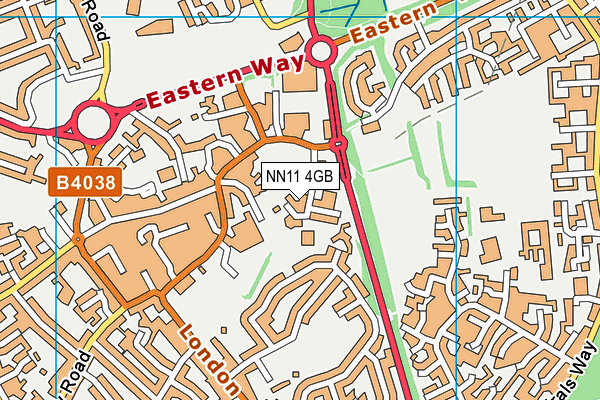 NN11 4GB map - OS VectorMap District (Ordnance Survey)