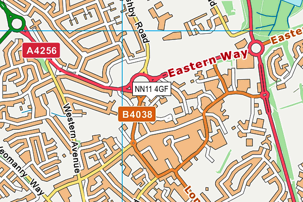 NN11 4GF map - OS VectorMap District (Ordnance Survey)