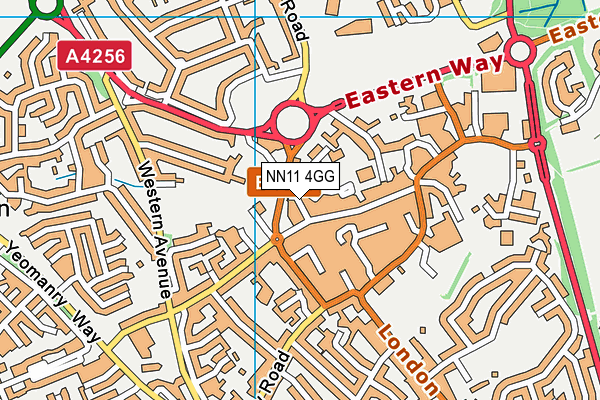 NN11 4GG map - OS VectorMap District (Ordnance Survey)