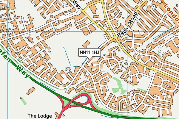 NN11 4HJ map - OS VectorMap District (Ordnance Survey) NN11 4HJ map - OS VectorMap District (Ordnance Survey)