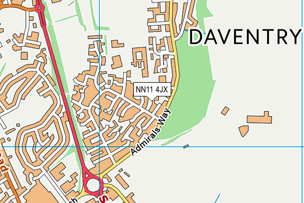 NN11 4JX map - OS VectorMap District (Ordnance Survey) NN11 4JX map - OS VectorMap District (Ordnance Survey)