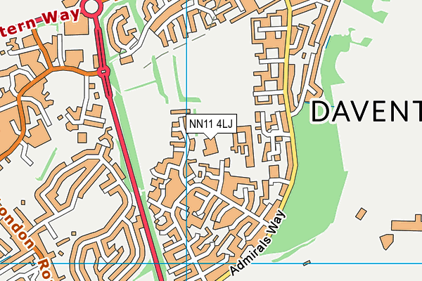 NN11 4LJ map - OS VectorMap District (Ordnance Survey) NN11 4LJ map - OS VectorMap District (Ordnance Survey)