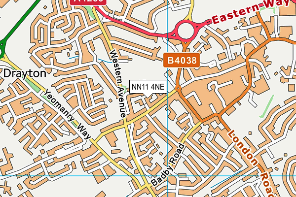 NN11 4NE map - OS VectorMap District (Ordnance Survey)