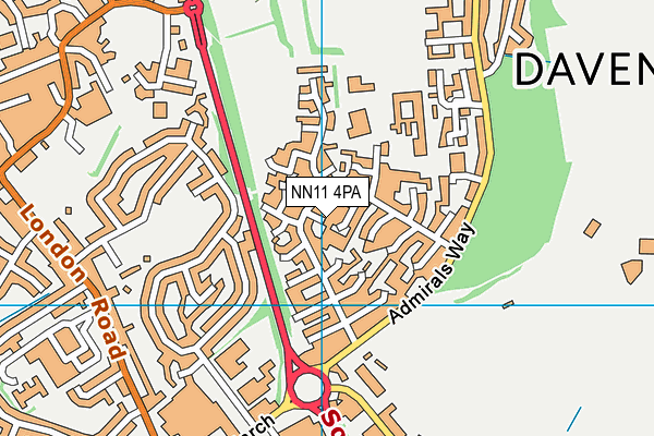 NN11 4PA map - OS VectorMap District (Ordnance Survey) NN11 4PA map - OS VectorMap District (Ordnance Survey)