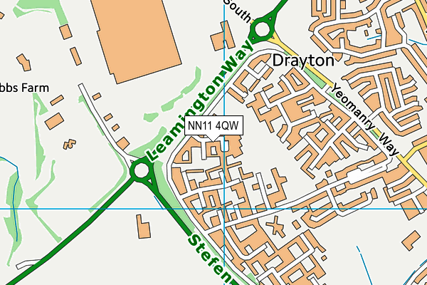 NN11 4QW map - OS VectorMap District (Ordnance Survey)