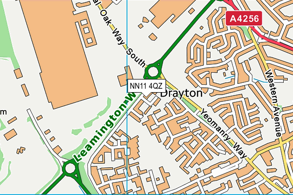 NN11 4QZ map - OS VectorMap District (Ordnance Survey) NN11 4QZ map - OS VectorMap District (Ordnance Survey)
