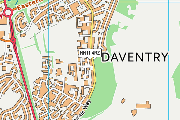NN11 4RZ map - OS VectorMap District (Ordnance Survey) NN11 4RZ map - OS VectorMap District (Ordnance Survey)
