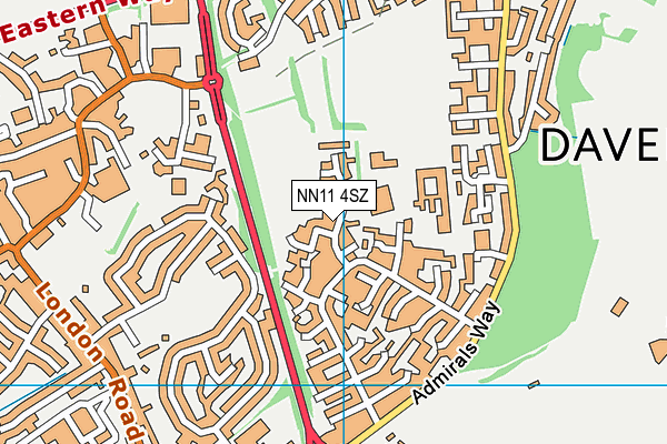 NN11 4SZ map - OS VectorMap District (Ordnance Survey) NN11 4SZ map - OS VectorMap District (Ordnance Survey)