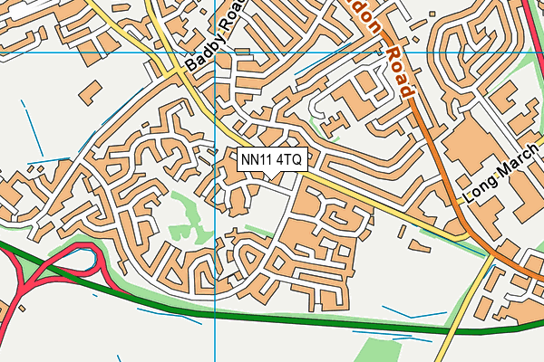 NN11 4TQ map - OS VectorMap District (Ordnance Survey)