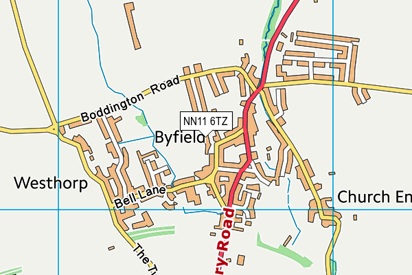 NN11 6TZ map - OS VectorMap District (Ordnance Survey)