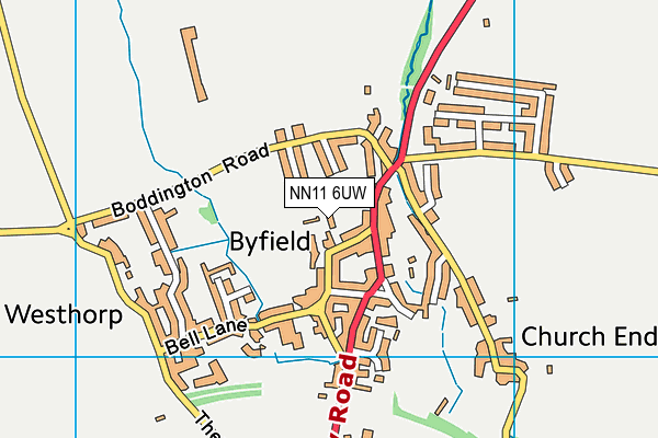 NN11 6UW map - OS VectorMap District (Ordnance Survey)