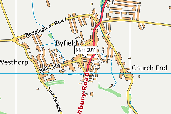 NN11 6UY map - OS VectorMap District (Ordnance Survey) NN11 6UY map - OS VectorMap District (Ordnance Survey)