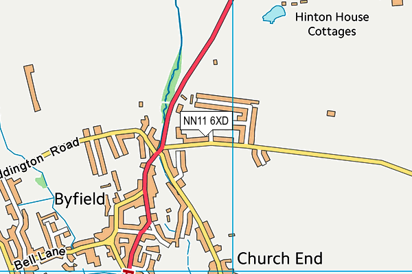 NN11 6XD map - OS VectorMap District (Ordnance Survey)