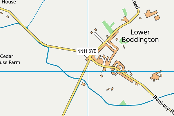 NN11 6YE map - OS VectorMap District (Ordnance Survey) NN11 6YE map - OS VectorMap District (Ordnance Survey)
