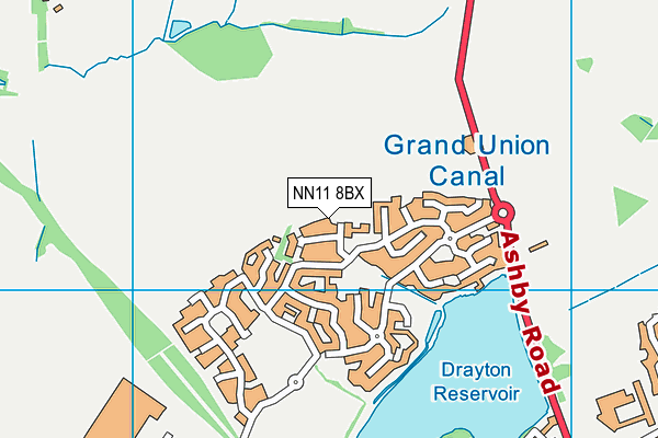 NN11 8BX map - OS VectorMap District (Ordnance Survey)