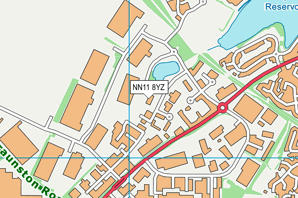 NN11 8YZ map - OS VectorMap District (Ordnance Survey) NN11 8YZ map - OS VectorMap District (Ordnance Survey)