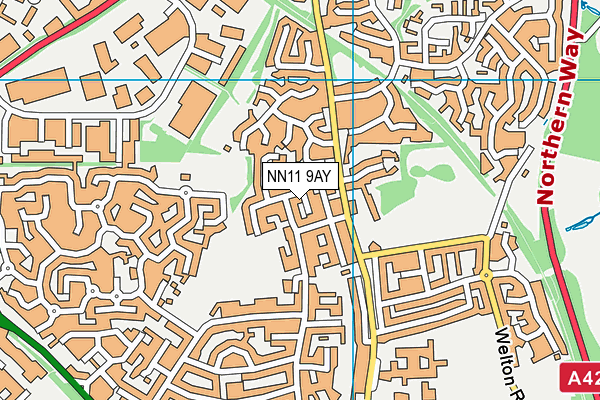 NN11 9AY map - OS VectorMap District (Ordnance Survey) NN11 9AY map - OS VectorMap District (Ordnance Survey)