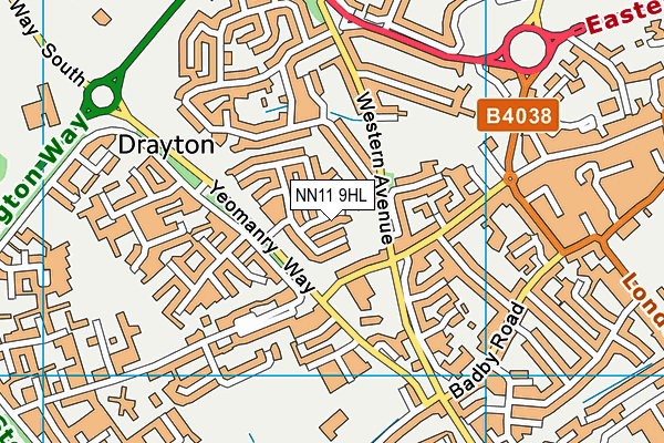 NN11 9HL map - OS VectorMap District (Ordnance Survey) NN11 9HL map - OS VectorMap District (Ordnance Survey)