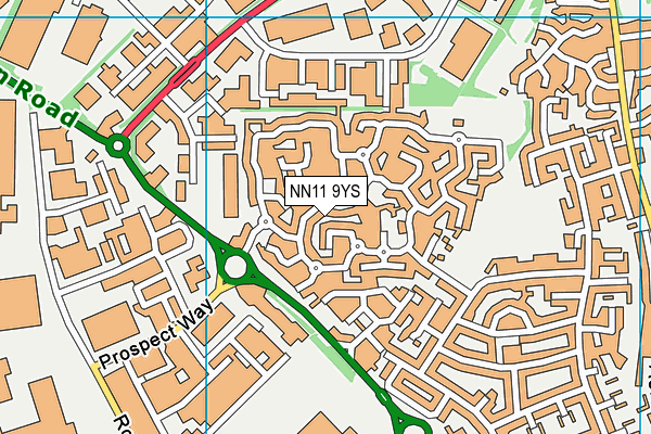 NN11 9YS map - OS VectorMap District (Ordnance Survey) NN11 9YS map - OS VectorMap District (Ordnance Survey)