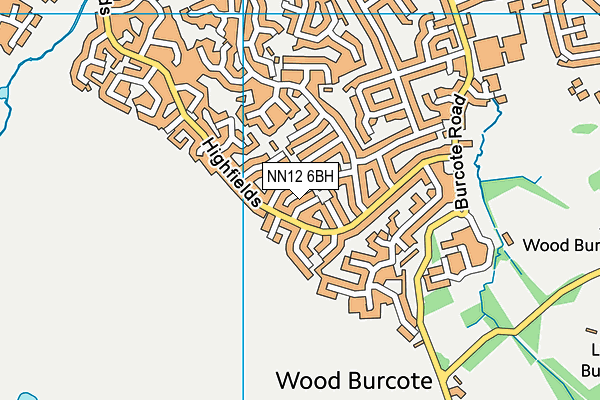 NN12 6BH map - OS VectorMap District (Ordnance Survey)