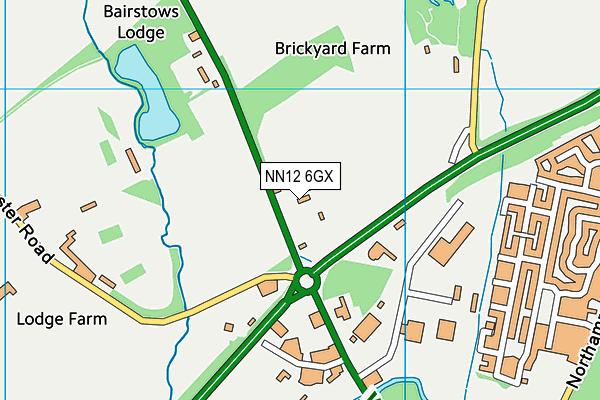 NN12 6GX map - OS VectorMap District (Ordnance Survey) NN12 6GX map - OS VectorMap District (Ordnance Survey)