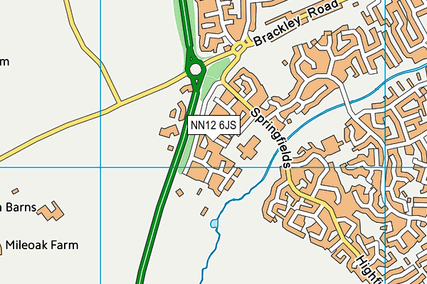 NN12 6JS map - OS VectorMap District (Ordnance Survey)