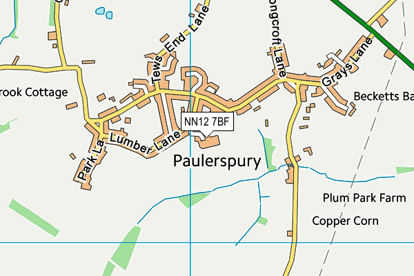 NN12 7BF map - OS VectorMap District (Ordnance Survey)