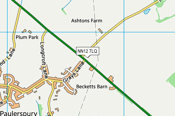 NN12 7LQ map - OS VectorMap District (Ordnance Survey) NN12 7LQ map - OS VectorMap District (Ordnance Survey)