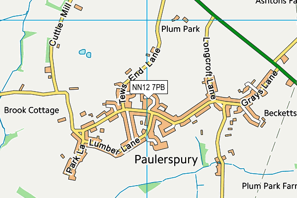 NN12 7PB map - OS VectorMap District (Ordnance Survey) NN12 7PB map - OS VectorMap District (Ordnance Survey)